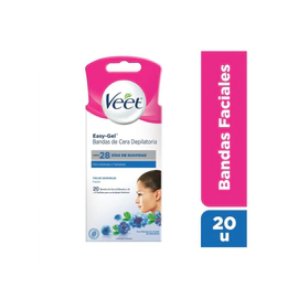 Banda Depilatoria Veet Facial Piel Sensible X 20 Unidades