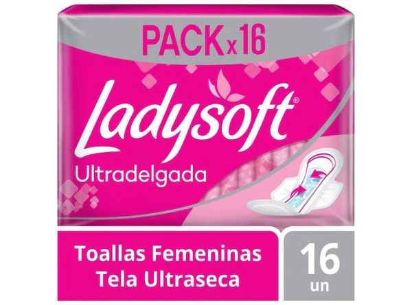 Toallas Femeninas Ladysoft Ultra Delgada Seca x16un