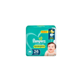 Pañales Pampers Confort Sec Mega Mediano X26Un