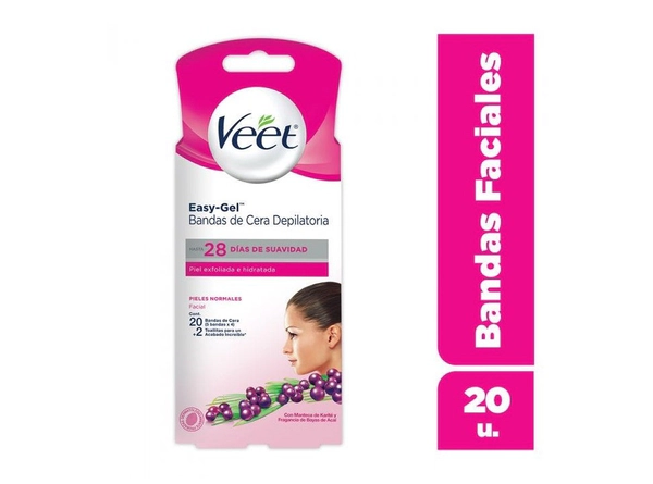 Banda Depilatoria Veet Facial Piel Normal