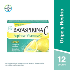 Bayaspirina C Analgésico y Antifebril 12 Sobres
