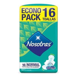 Nosotras Toallitas Higénicas Normal X 16 U