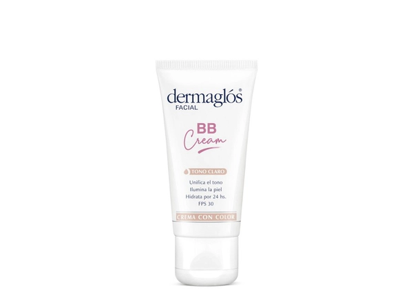 Crema Dermaglós BB Cream Hidratante Color Tono Claro FPS30