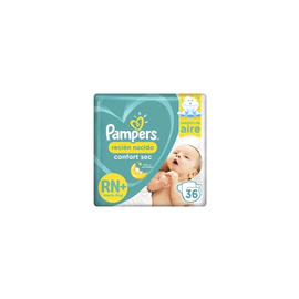 Pañales Pampers Absorbentes E Hipoalergénico Rn+ X 36 U