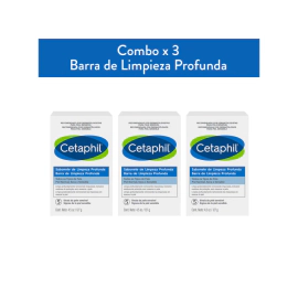 Pack 3 Cetaphil Barra De Limpieza Profunda X 127 Grs