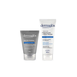 Kit Dermaglós Hombres Rutina Facial Limpieza + Hidratación