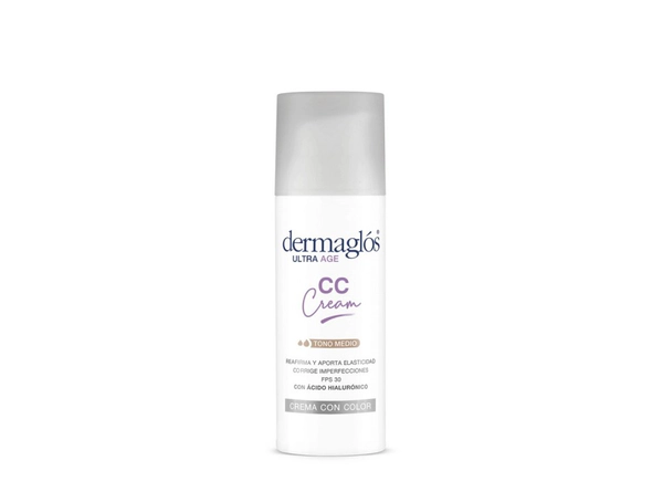 Crema Dermaglós Ultra Age CC Cream con color FPS30 x50g