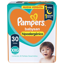 Pañales Pampers Babysan Talle Xxg X30Un
