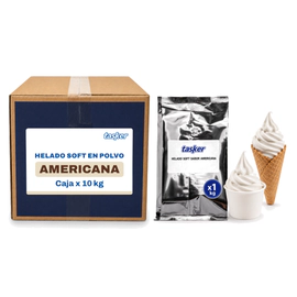 Helado Soft En Polvo Tasker X 10kg Sabor Americana