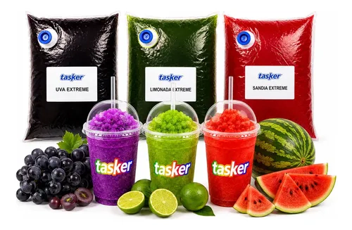 Combo Jarabe Para Granita Tasker 3 Sabores Extreme X12 Kg
