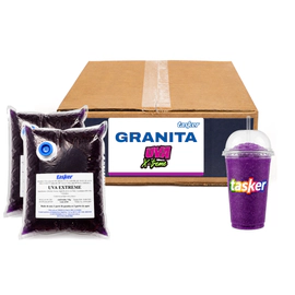 Base Líquida Para Granita Tasker  Caja X 14 Kg Sabor Extreme Uva Extreme