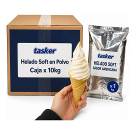 Helado Soft En Polvo Tasker X 10kg Sabor Americana