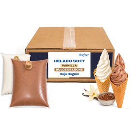 Helado Soft Liquido Tasker Combo Vainilla y Dulce De Leche 10lts