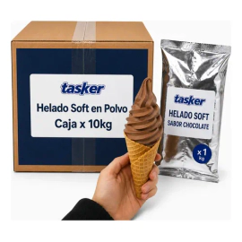 Helado Soft En Polvo Tasker X 10 Kg Sabor Chocolate
