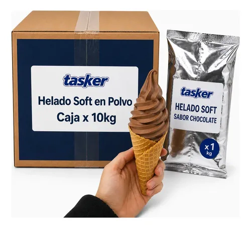 Helado Soft En Polvo Tasker X 10 Kg Sabor Chocolate