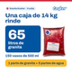 Rendimiento de la caja de granita Frutilla Kosher: 65 litros, 150 vasos de 500 ml