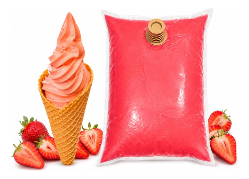 Premezcla Líquida Helado Soft Tasker Larga Vida Frutilla 10l