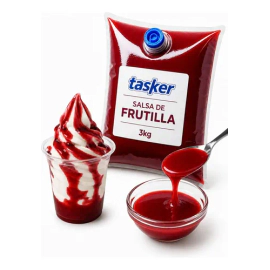 Salsa Para Helados Decorativa Bag In Box Saborizador 9kg Frutilla