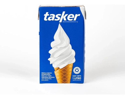 Premezcla Líquida Helado Soft Larga Vida Tasker X8 Vainilla