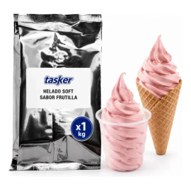 Premezcla Polvo Para Helado Soft Tasker X1kg Frutilla