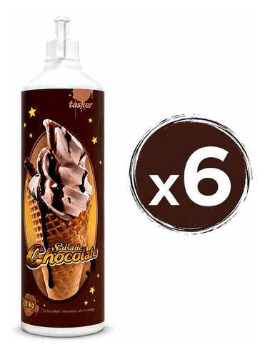 Salsa Dulce Para Helados Y Postres Tasker 840gr X 6 Unid