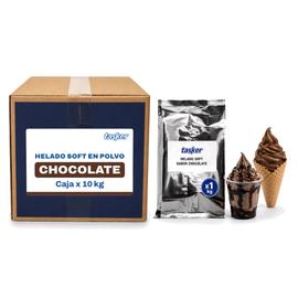 Helado Soft En Polvo Tasker X 10 Kg Sabor Chocolate