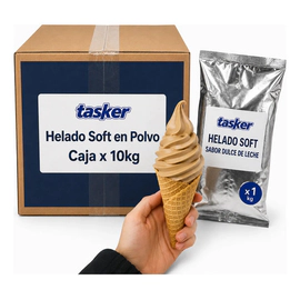 Helado Soft En Polvo Tasker X 10kg Sabor Dulce De Leche
