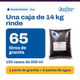 Rendimiento de la caja de granita Uva Kosher: 65 litros, 150 vasos de 500 ml
