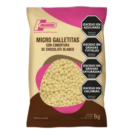 Micro Galletitas Baño En Chocolate Blanco Argenfrut 1 Kg