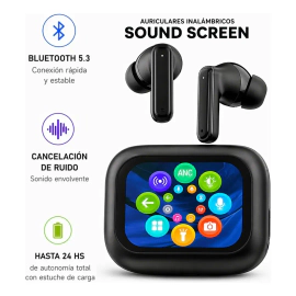 Auriculares Inalámbricos Buetooth JD Sound Screen Negro
