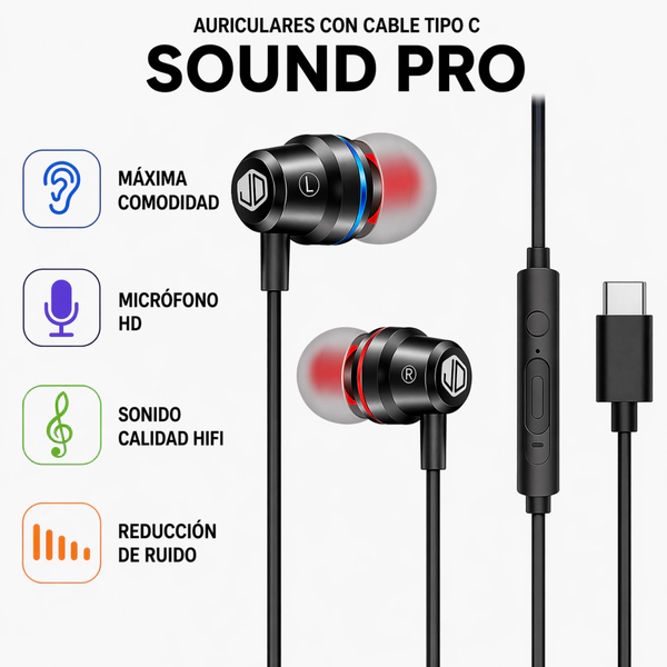sound pro tipo c negro