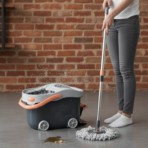 Mopa + Balde Centrífugo Jd A15 Lampazo Rotación 360 Repuesto