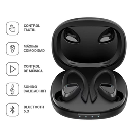 Auriculares Inalambricos JD Sport Plus Negro