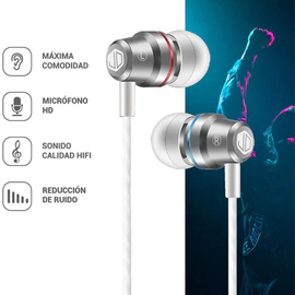 Auricular JD Sound Pro H-38TC Blanco Entrada Tipo C