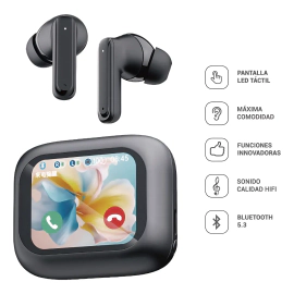 Auriculares Inalámbricos Buetooth JD Sound Screen Negro