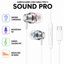 Auricular JD Sound Pro H-38TC Blanco Entrada Tipo C