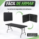 Mesa De Camping Plegable Portatil Jd Z194 1.80 Mts Negro Negro