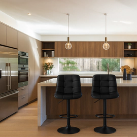 Taburete JD C866 combo x 2 unidades Negro