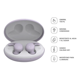 Auricular Bluetooth JD Sport Buds Lila