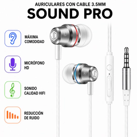 Auricular JD Sound Pro H-38MM Blanco 3.5 mm