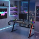 Escritorio Gamer JD ZL2 Luces RGB Fibra de Carbono_1