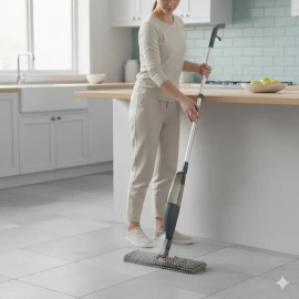 Mopa Spray JD S17-2 Rociador Microfibra Lavable 3 En 1 Gris