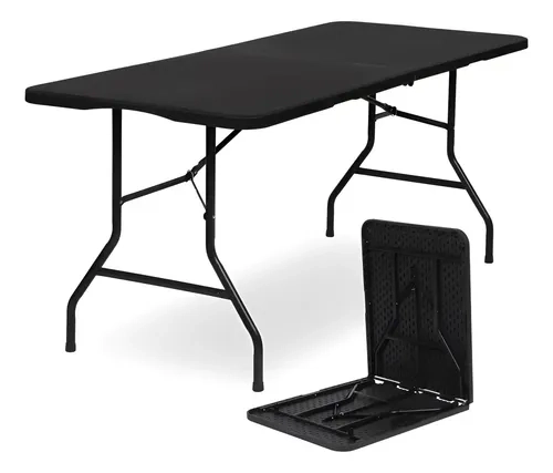 Mesa De Camping Plegable Portatil Jd Z194 1.80 Mts Negro Negro