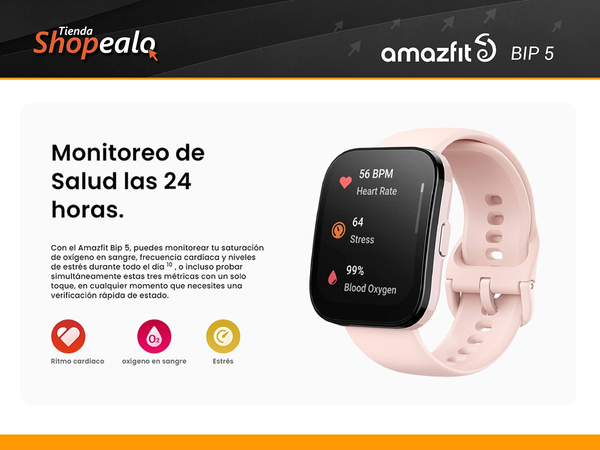 Smartwatch Xiaomi Amazfit Bip Rosa Tiendashopealo