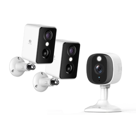 Kit de seguridad JD Seguimiento Nocturno 2 Cámaras IP Batería + 1 Monitoreo
