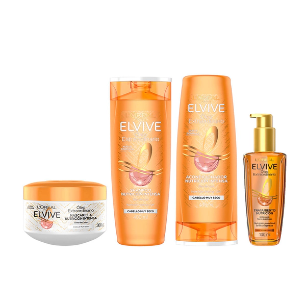 Combo óleo coco rutina completa + óleo extraordinario nutrición