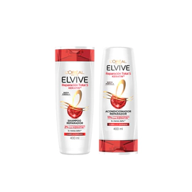 Combo reparación total 5 rutina básica 400 ml: shampoo y acondicionador